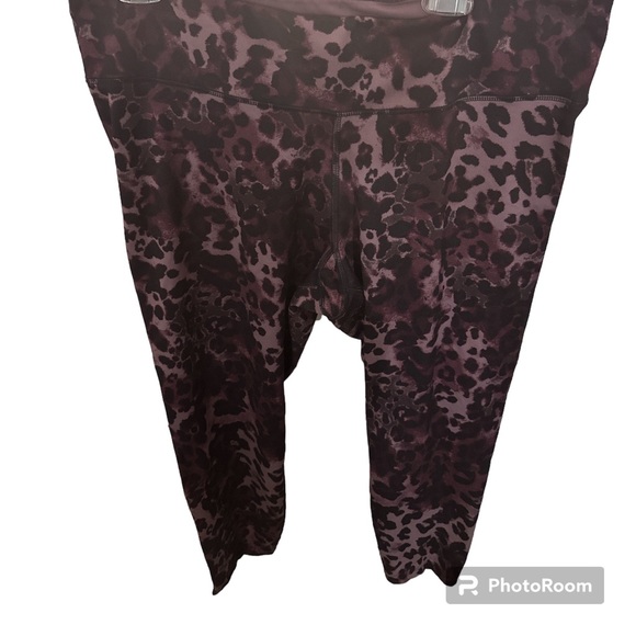 Calvin Klein Performance Pants - NWOT Calvin Klein performance stretch purple leopard full length leggings 2x